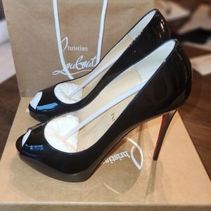 Christian Louboutin New Very Prive 120 Black Patent